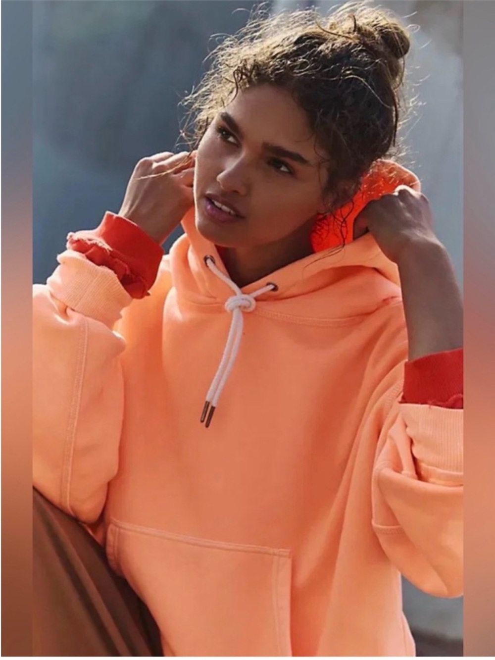 FP Movement Final Call Hoodie In Melon/Orange NWT Size M